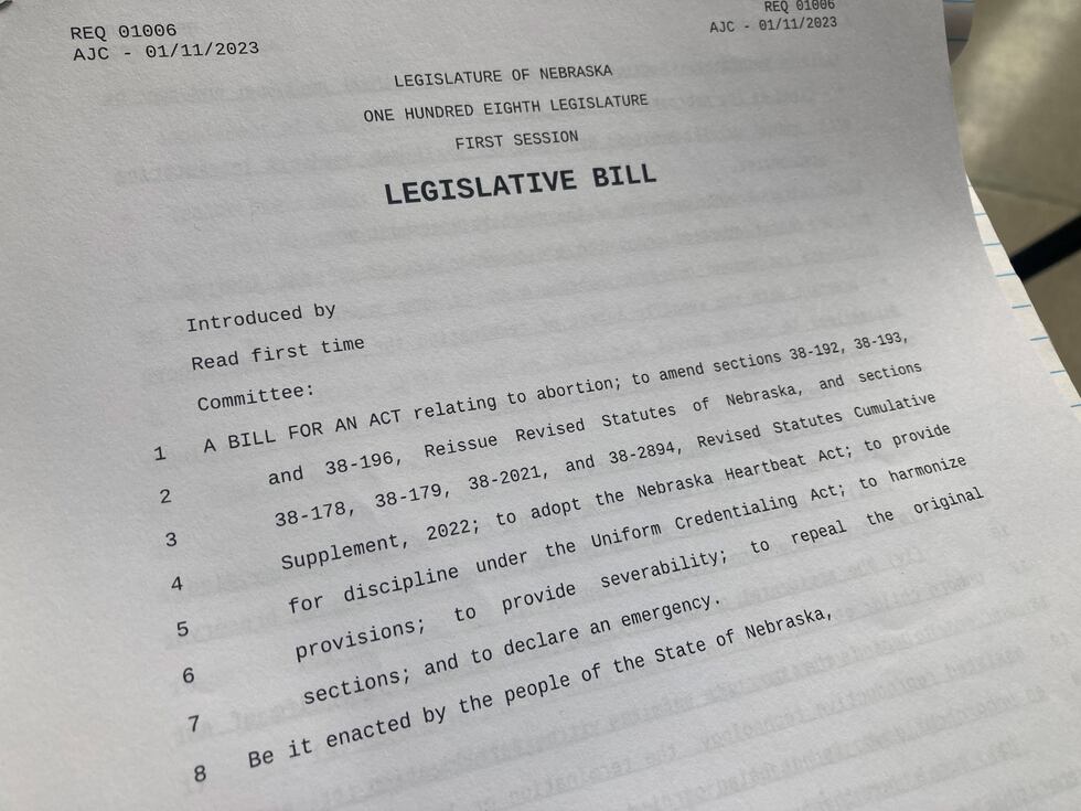 Nebraska State Sen. Joni Albrecht of Thurston announced Wednesday, Jan. 11, 2023, that she...