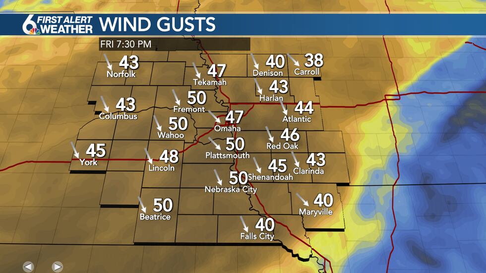 Friday Evening Wind Gusts