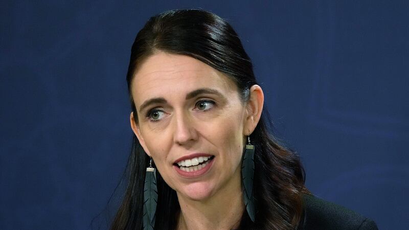 FILE - New Zealand Prime Minister Jacinda Ardern attends a press conference in Sydney,...