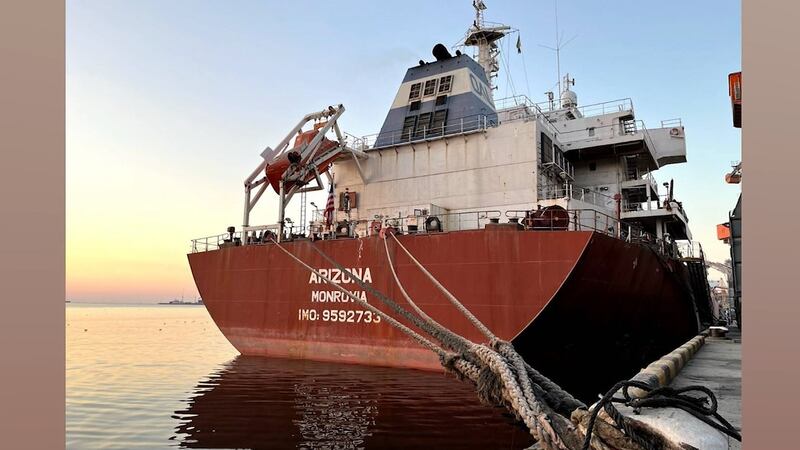 The Arizona left Ukraine on Monday carrying grain.