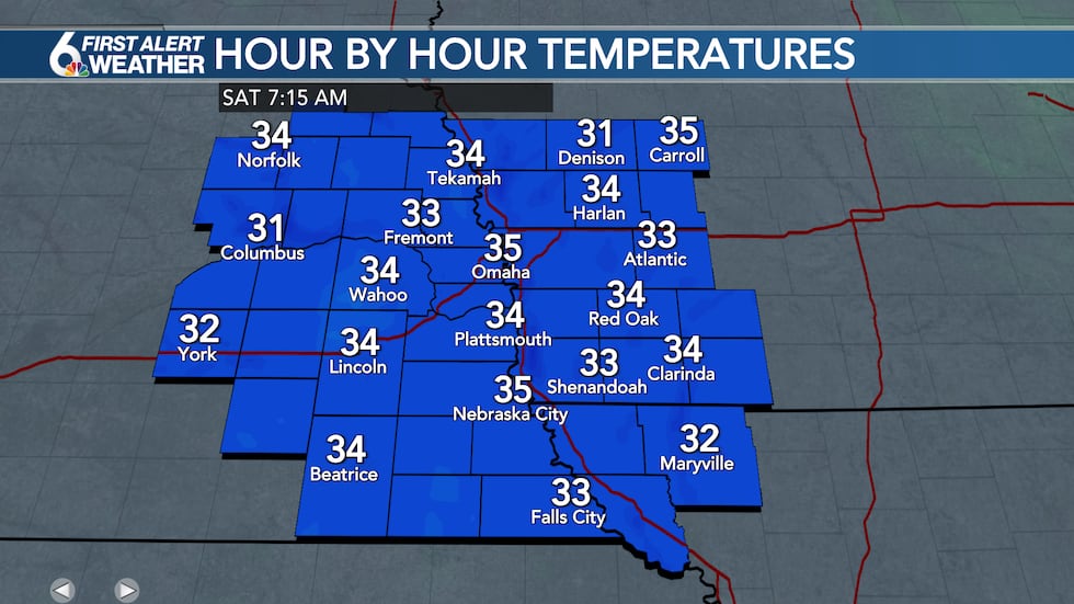 Sat AM Temps
