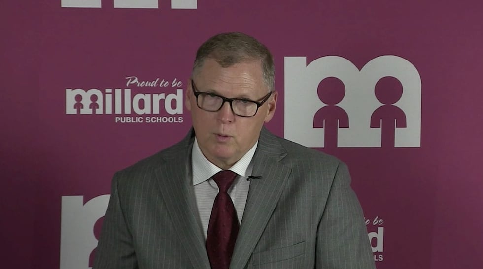 Dr. Jim Sutfin, superintendent of Millard Public Schools, announced Tuesday, Dec. 1, 2020,...