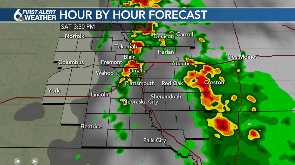 Storms Saturday PM