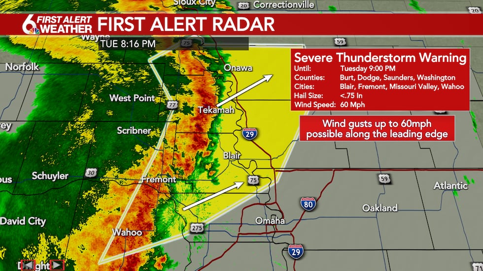Severe Thunderstorm Warning until 9pm