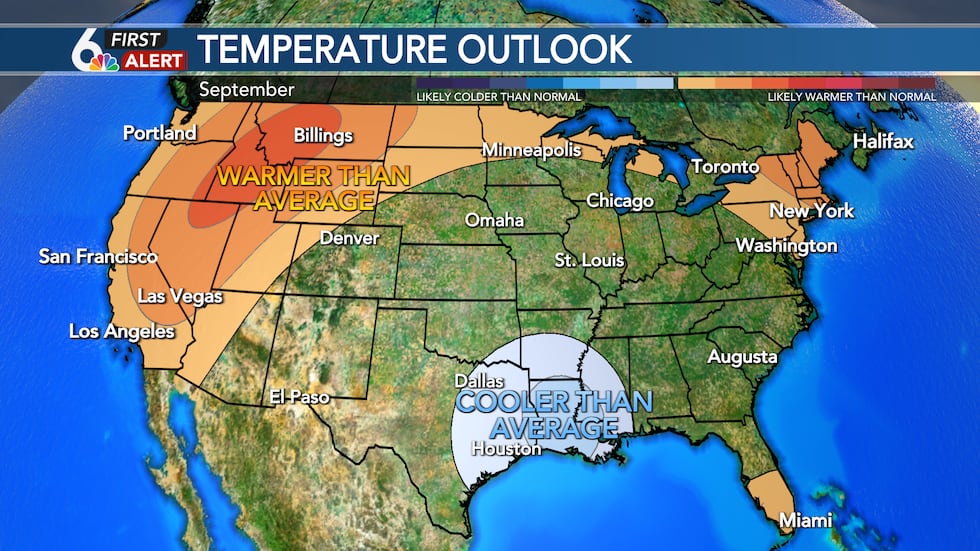 September Monthly Temperature Outlook