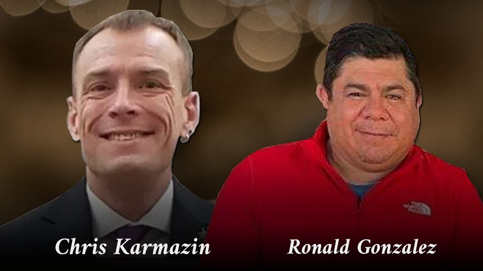 10/11 spoke with family members who confirmed that Chris Karmazin, 42, and Ronald Gonzalez, 45...