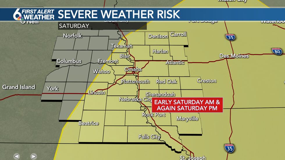 Severe risk Saturday
