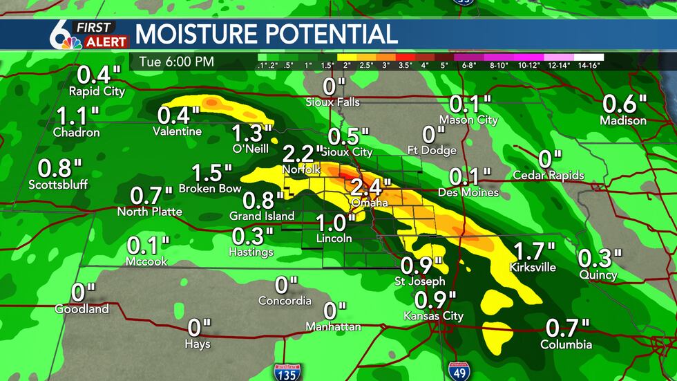 Monday Rainfall