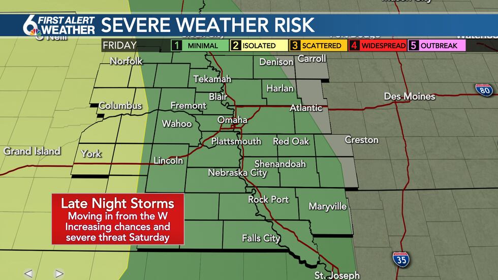Severe risk Friday