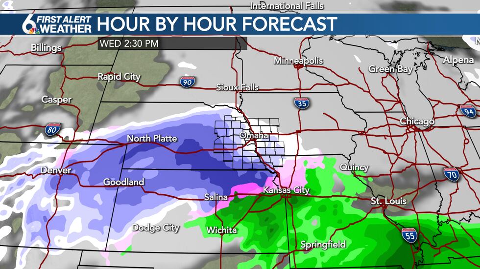 Snow chances Wednesday into Thursday