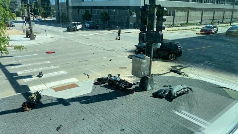 Motorcyclist rushed to hospital after downtown Omaha crash - Vimarsana News