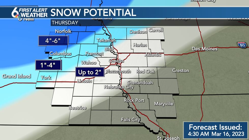 Snowfall Forecast Thursday