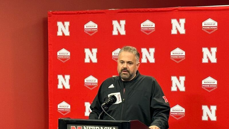Nebraska Head Coach Matt Rhule gives an update on the Huskers on Monday, Nov. 13, 2023, as...