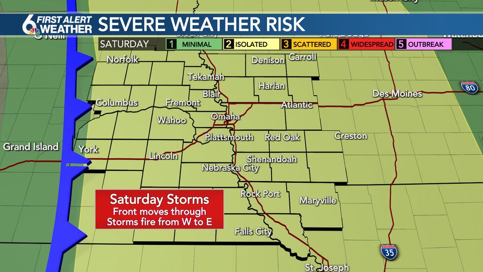 Saturday severe risk