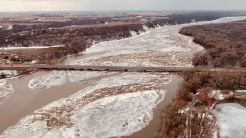 Several flood warnings and watches have been extended in parts west of Omaha due to ice jams.