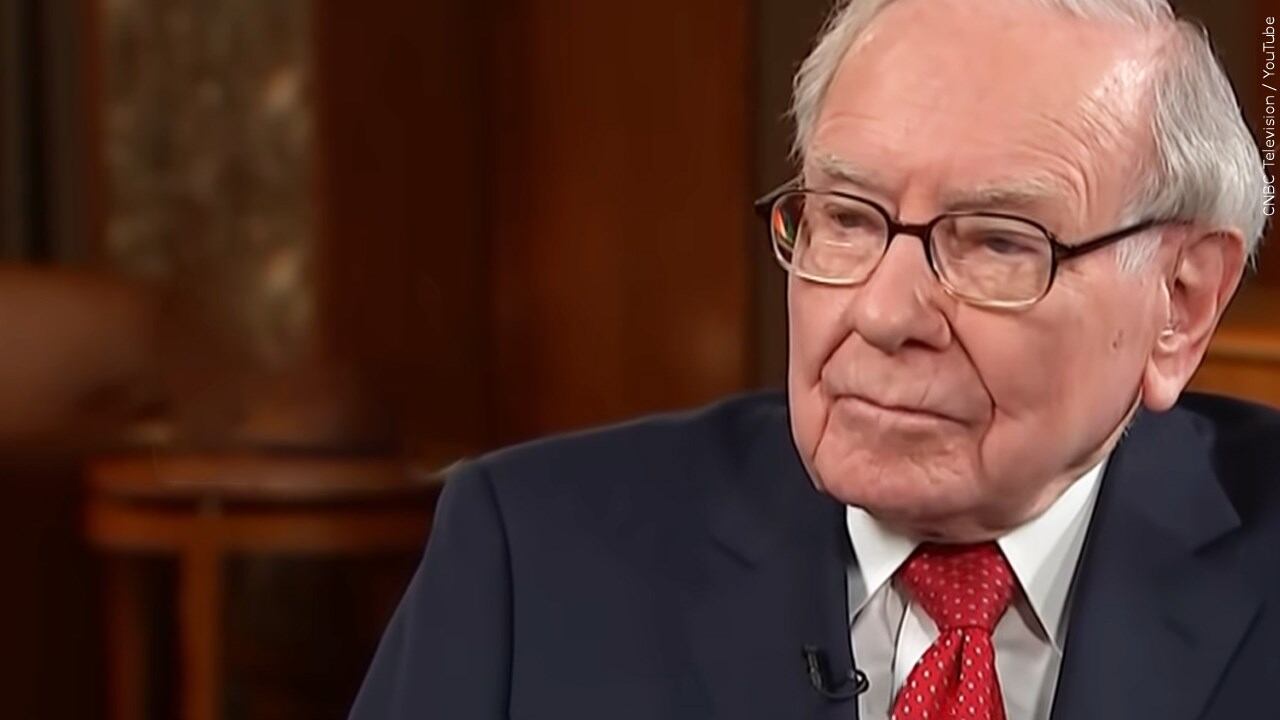 Berkshire Hathaway CEO Warren Buffett sits during an interview with CNBC Television on Feb....